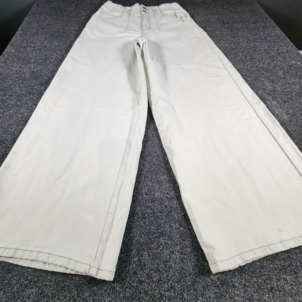 NWT Lee High Rise Pleated Ultra Wide Leg Jeans Size 30 Boho Retro